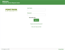 Tablet Screenshot of pointpark.corrigo.com